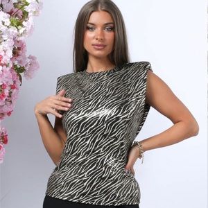 MONICA IN METALLIC SILVER